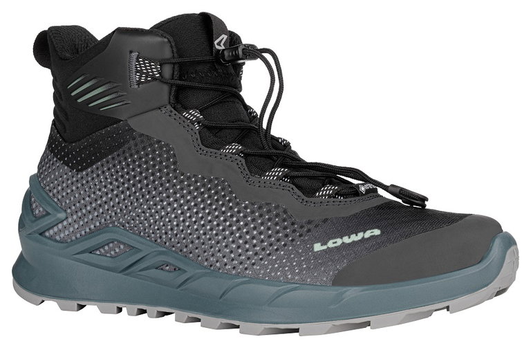 Lowa Wanderschuhe Merger Mid GTX (Multifunktion, Synthetik/Textil, wasserdicht) petrol/eisblau Damen